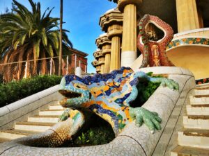 Dragon Statue at Park Guell - How to Spend a Day in Barcelona