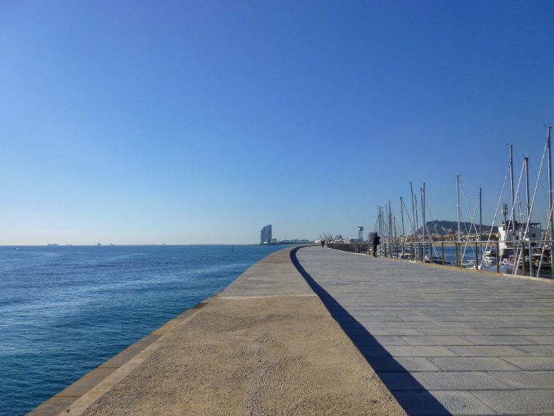 The Moll de Gregal - Concrete boardwalk next to the sea