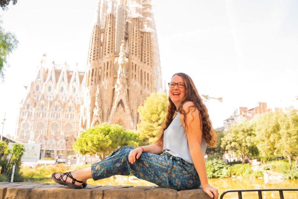 Claire at the Sagrada Familia in Barcelona - A Barcelona Experience Gift to Remember