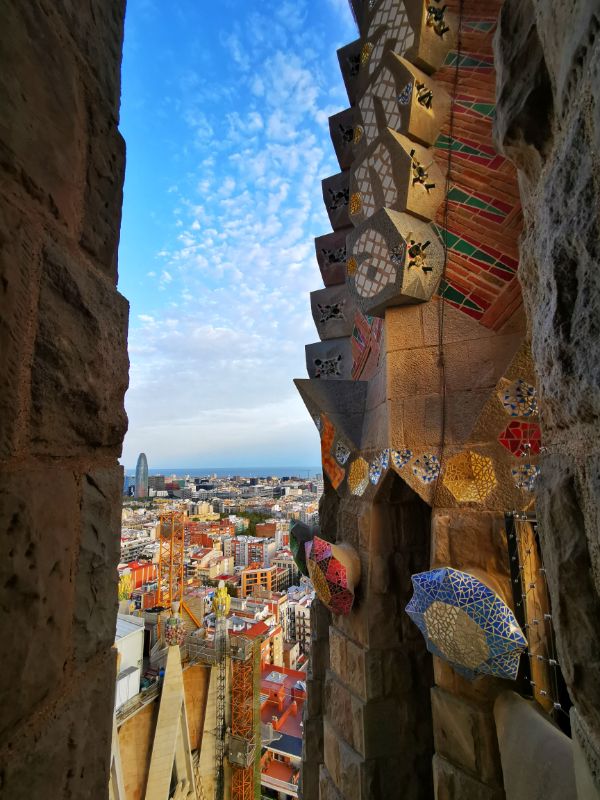 Details on the Passion Tower of the Sagrada Familia