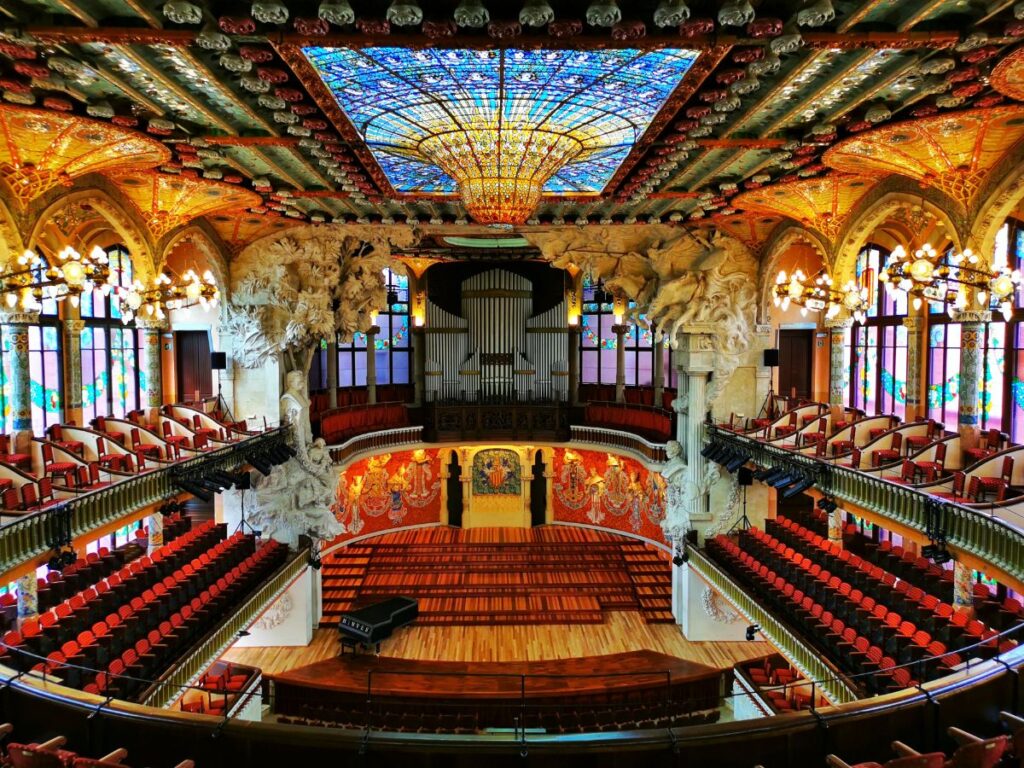 The Palau de la Musica Catalana Concert Hall in Barcelona